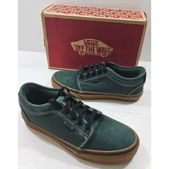 Vans ~Woman 9; Men's 7.5~Chukka Low Trekking Green/Black Suede Gum Sneaker - Picture 1 of 16